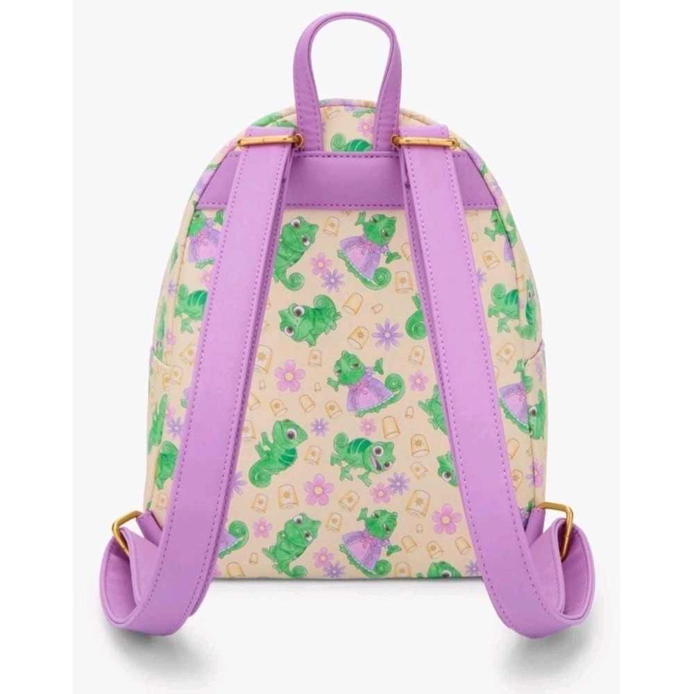 Loungefly Disney Tangled Pascal Floral Mini Backpack and Matching Wallet NWT - Picture 5 of 9